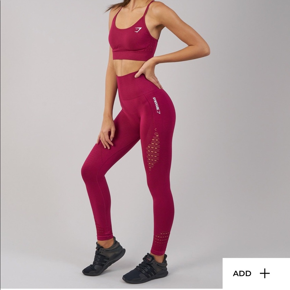 Seamless Energy Gymshark Legging XS beet *damaged*